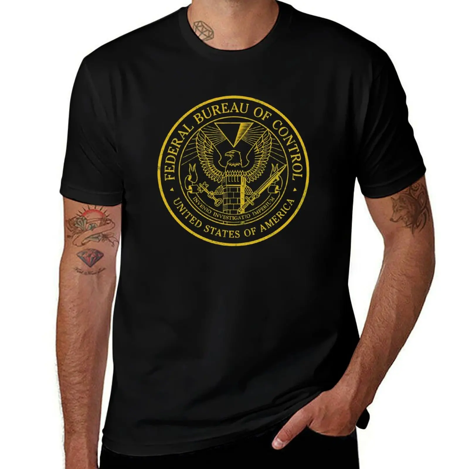 

Federal Bureau of Control Control Game Logo Distressed Logo T-Shirt t shirt custom print T-Shirt