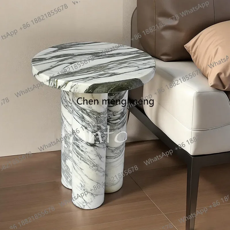 C85 Italian minimalist natural luxury stone sofa edge several designer white marble corners several