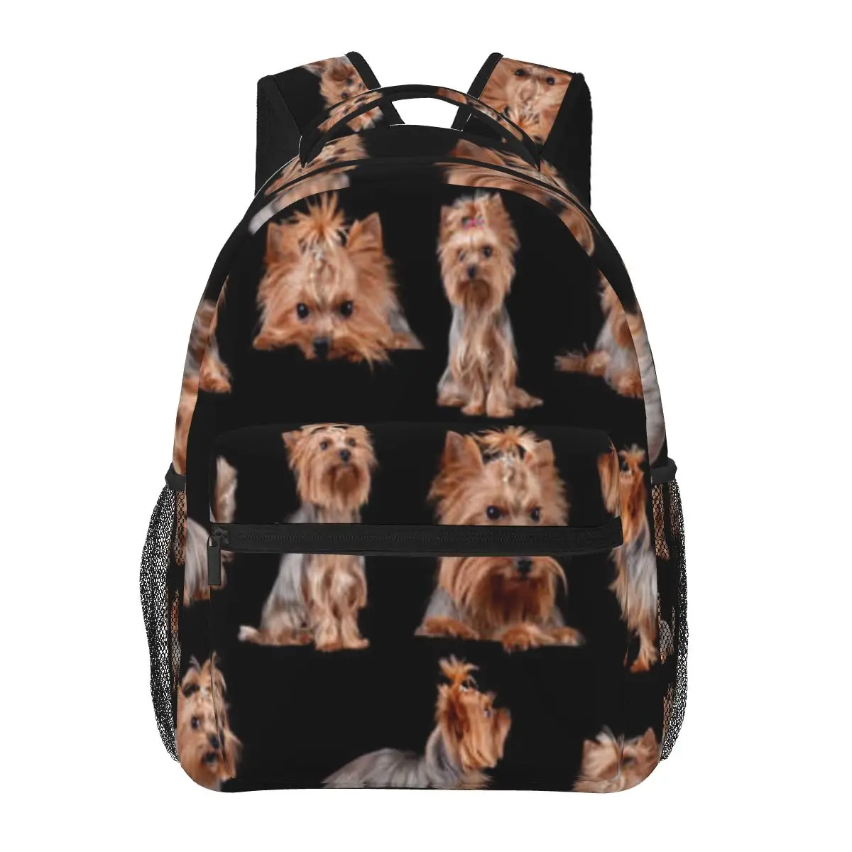 Teenager Bookbag Backpack Travel Bag Yorkshire Terrier Dogs Background Backpack For Laptop School Bags