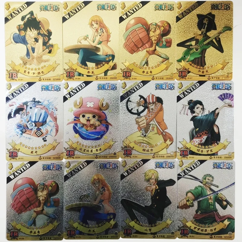 

Аниме One Piece JR Cards Luffy Zoro Sanji Usopp Brook Franky Nami Robin Коллекционные карты Рождественский подарок на день рождения Детские игрушки