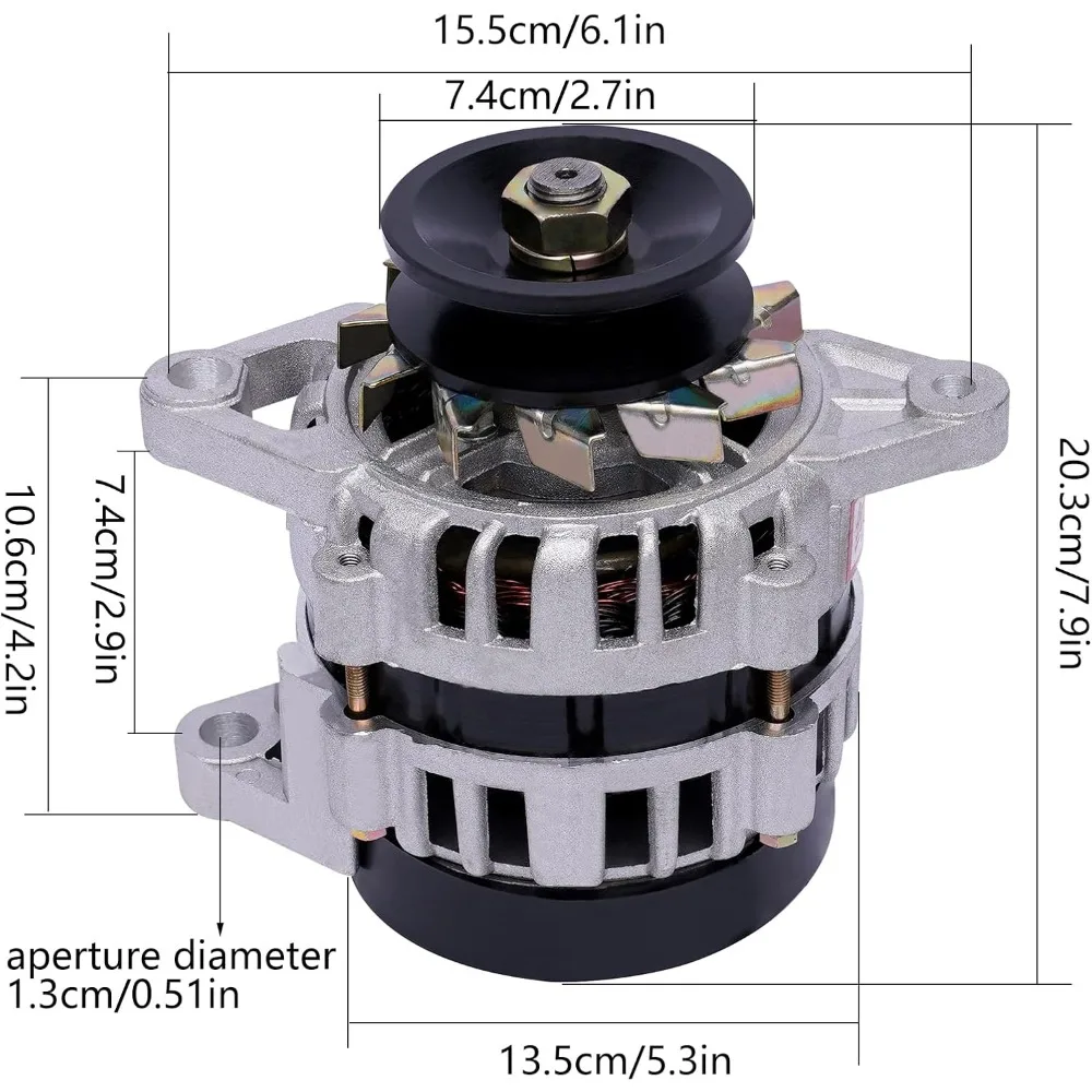 Generatore a magneti permanenti 24V 2KW 4500rpm Generatori AC/DC senza spazzole Motore a due ruote in rame puro per parte di veicoli agricoli