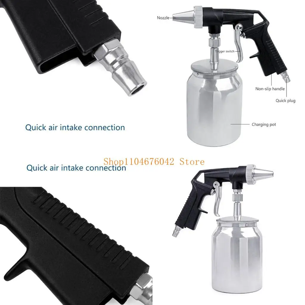 

5asd Air Sandblasters 1000ml Aluminum Pots for Efficient Rusts and Paint Removal