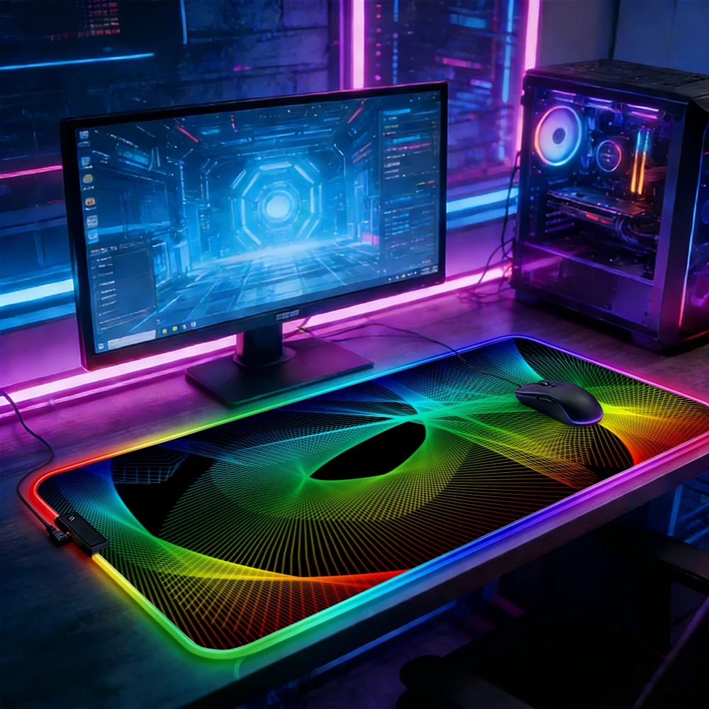 Esports Gaming Maus - Alfombrilla de ratón con iluminación LED