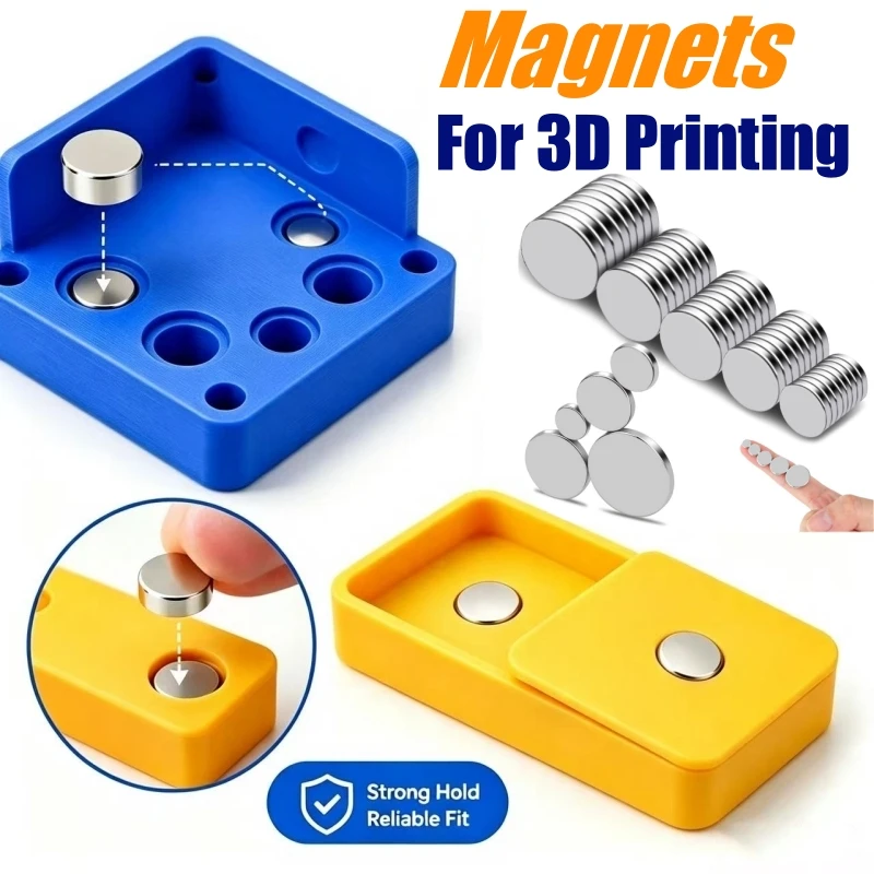3D Printing Magnets Set Powerful 4x2 5x2 6x2 8x2mm 10x2mm Multi-Use Magnets Kit for Fridge DIY Science Office 3D Printing Tools