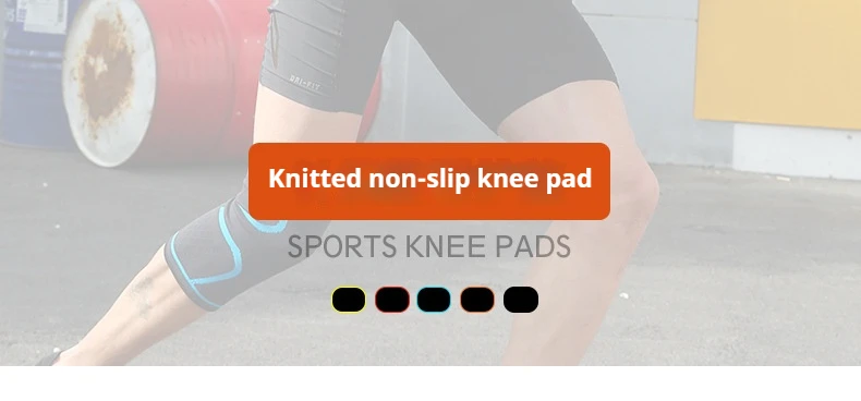 Gestrickte Sport-Knieschoner, Laufen, Basketball, Radfahren, Fitness, Rutschfest, Atmungsaktive Nylon-Knieschoner für Männer und Frauen – Detail 3