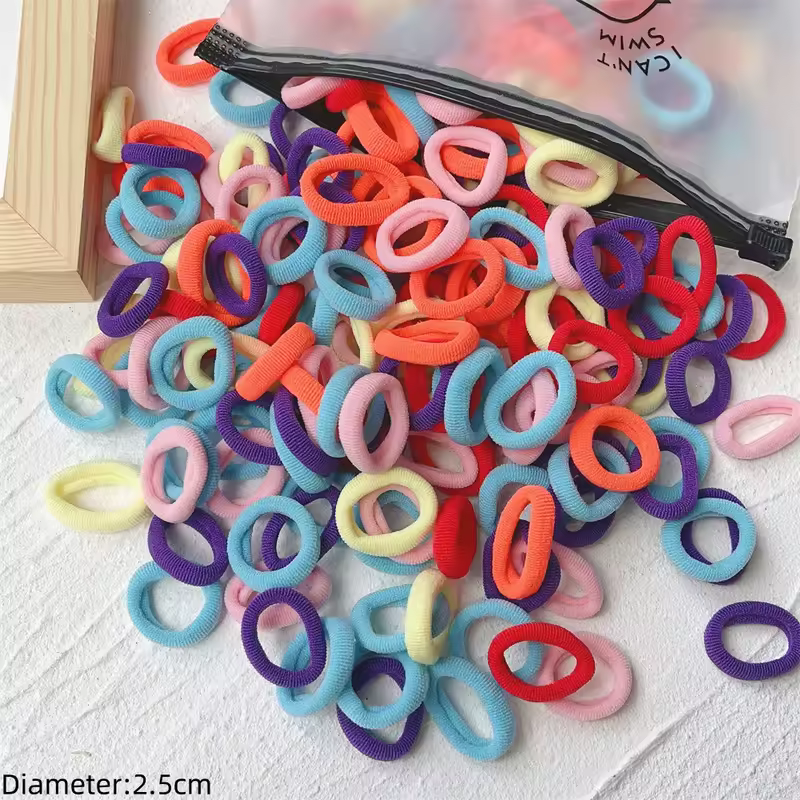 50pcs Black Elastic Hair Band Leagues Ties Colets Scrunchies Springs Gum Accessory For Girl Women No Damage Pigtails Holder Set - Image 25