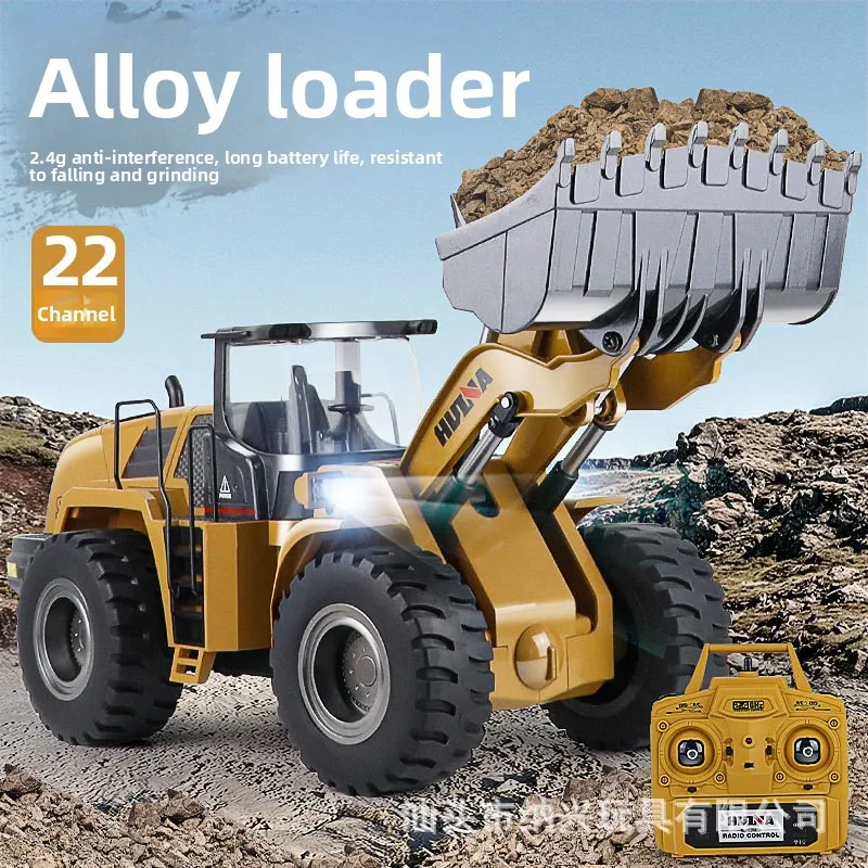 

Huina 583 1/14 Heavy Duty 4-drive 2.4g Wireless Anti-frequency Engineering Car Alloy Body Bulldozer 10-channel Boy Adult Toy