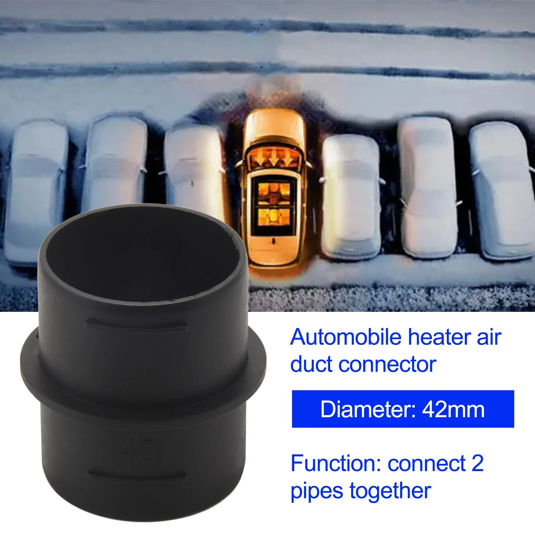 Portable 4X Car Heater Ducting Pipe Joiner Air Parking Heater Hose Tube Connector For Webasto Eberspacher