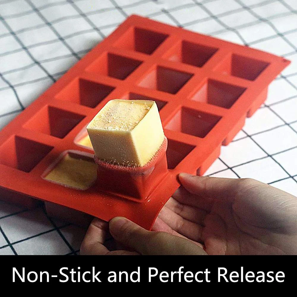 15-Cavity Cake Cube Non Stick Silicone Mold Dessert Pastry Magic Cube Splice Truffle Cookie Square Brownie Mould Baking Tools