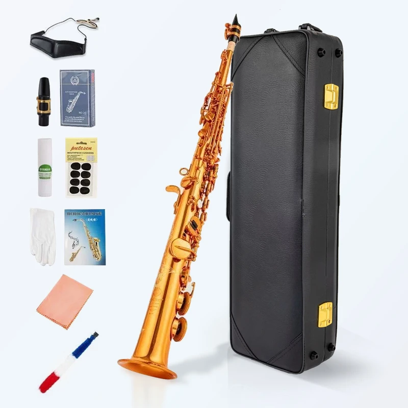 French Rose Gold Mark VI One-Piece Rose Gold Soprano Saxophone, pure tone quality, comfortable feel, performance model.