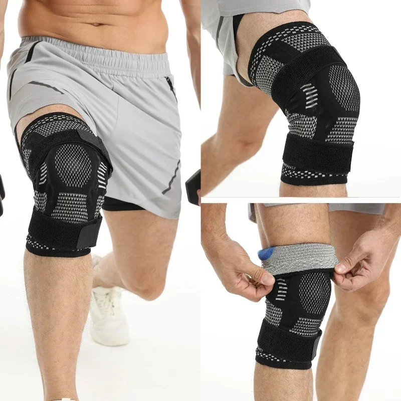 Knee Brace Support Compression Sleeve with Side Stabilizers and Patella Gel for Knee Pain Meniscus Tear ACL MCL Injury Recovery