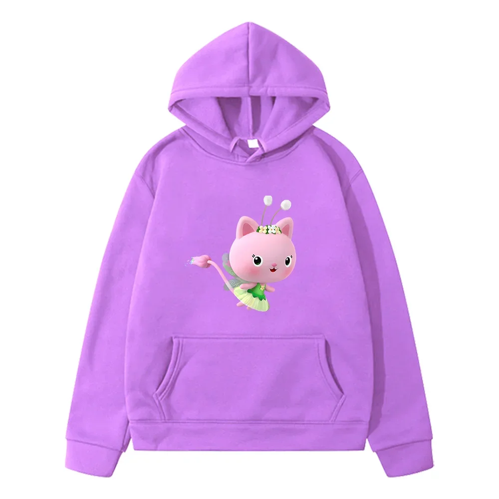 Gabbys Dollhouse Hoodies Fleece Sweatshirt Kids Clothes Girls Anime Jacket Y2k Sudadera Boys Autumn Pullovers Children Clothing image 5