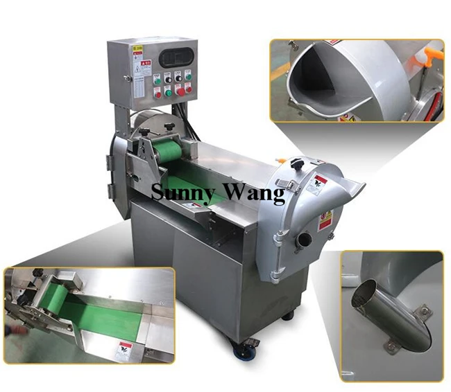 Tagliaverdure industriale elettrico per ristorante, slitta di verdure, tagliatrice di verdure per sli, shred, di, forma di segmento