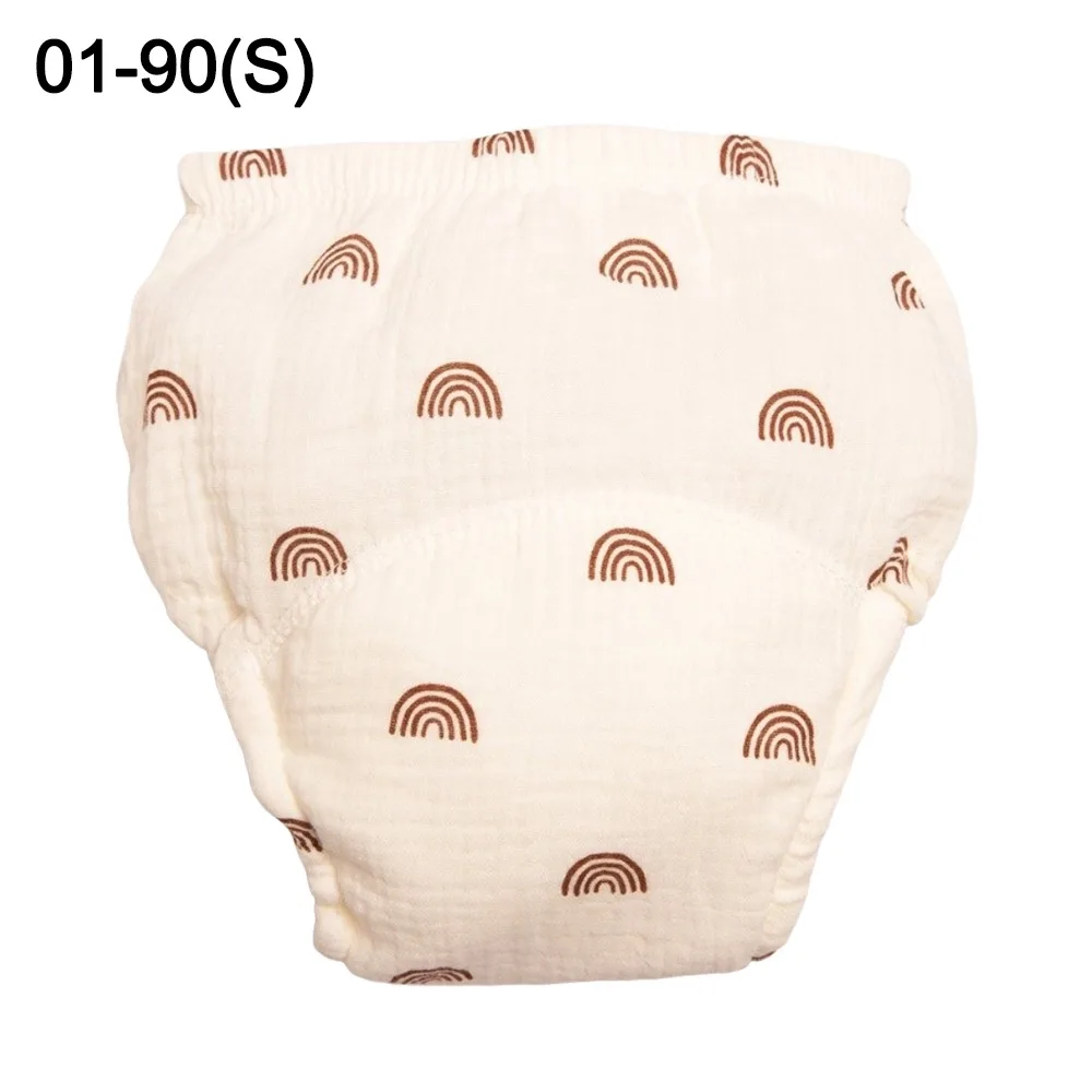 Soft Cotton Gauze Training Pants Waterproof Breathable Diaper Pants Washable Leakproof Diapering Toddler Use