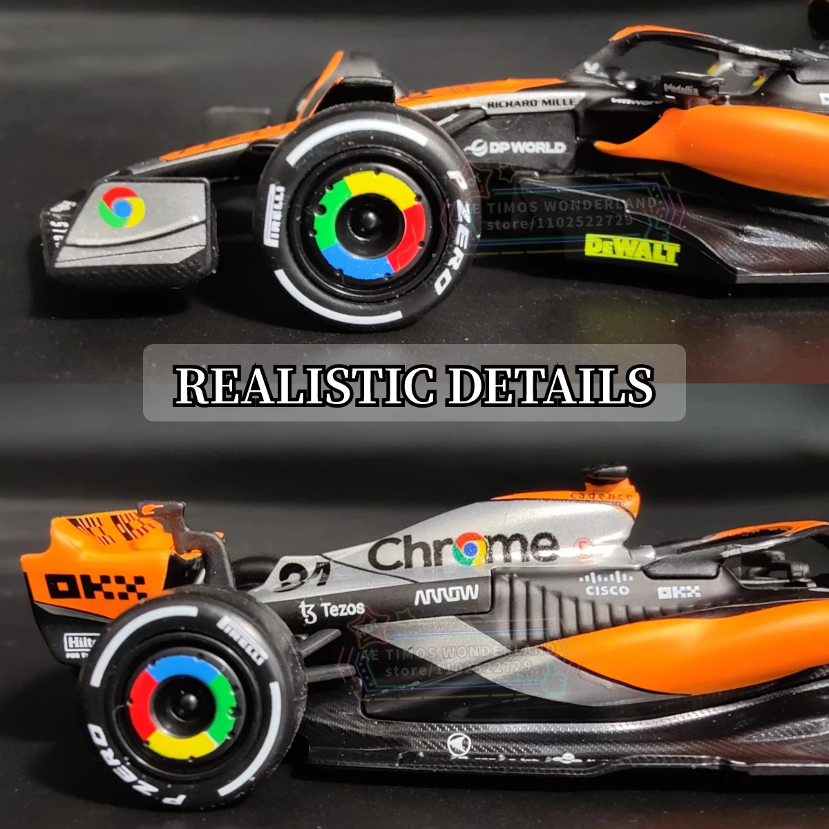 Bburago 1:43 Scale 2023 F1 Mclaren MCL60 Racing Car Model Replica Formula 1 Diecast Miniature Collection Boy Kid Xmas Gift Toy