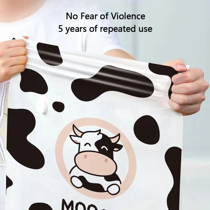 1/4 Pcs Thickened Pc Vacuum Storage Bag, Cow Pattern, Closet Space Saving 75%, Clothing Luggage Special Bag, Space Saver Bags