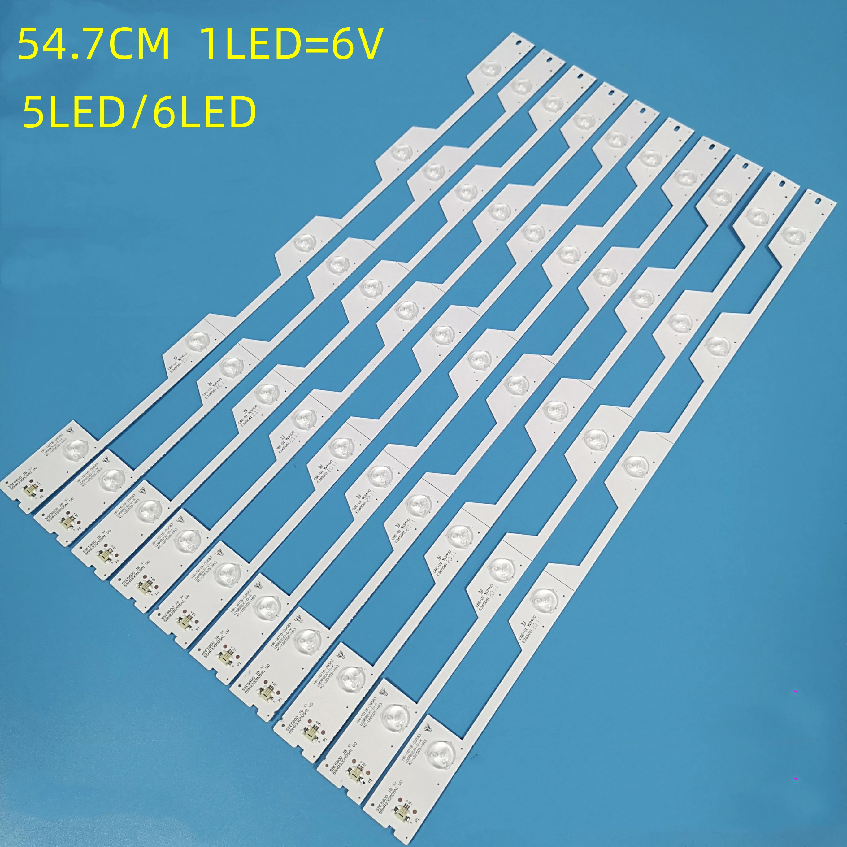 

LED strips for TCL B55A558U B55A858U L55E5800A-UD homson 55UB6406 led strip 4C-LB5505-HR3 55HR330M05A1 V0 5LED/6LED 6V