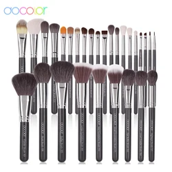 Docolor 29Pcs Professional Makeup Brush Set Face Powder Blush Concealer Eyeshadows Foundation Make Up Brushes PU Leather Case