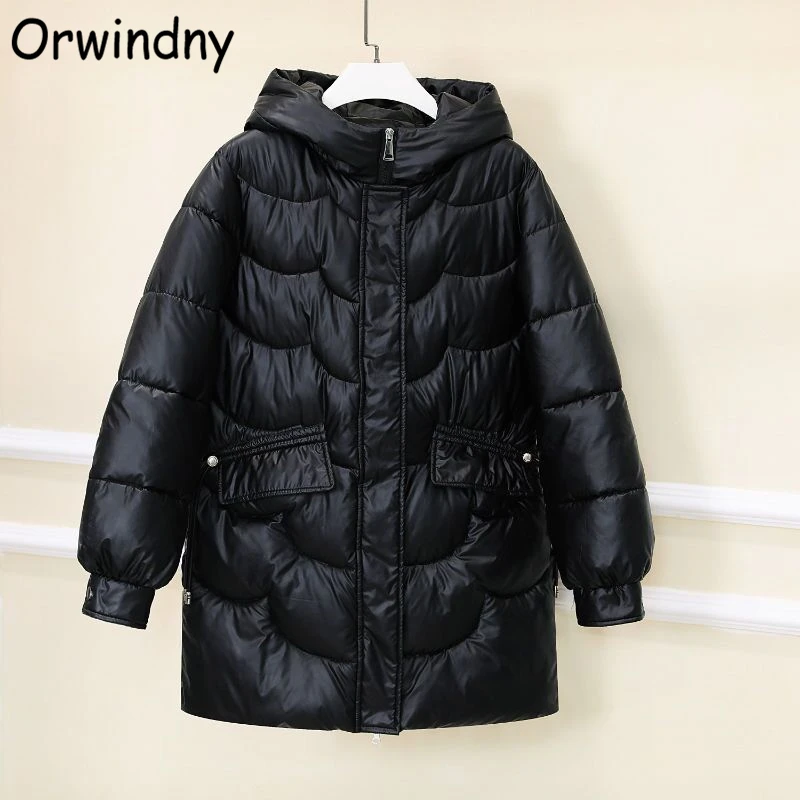 

Waterproof Parkas Women Snow Wear Warm Jackets Hooded Solid Long Coats Clothing Female S-XL Casaco Feminina Orwindny