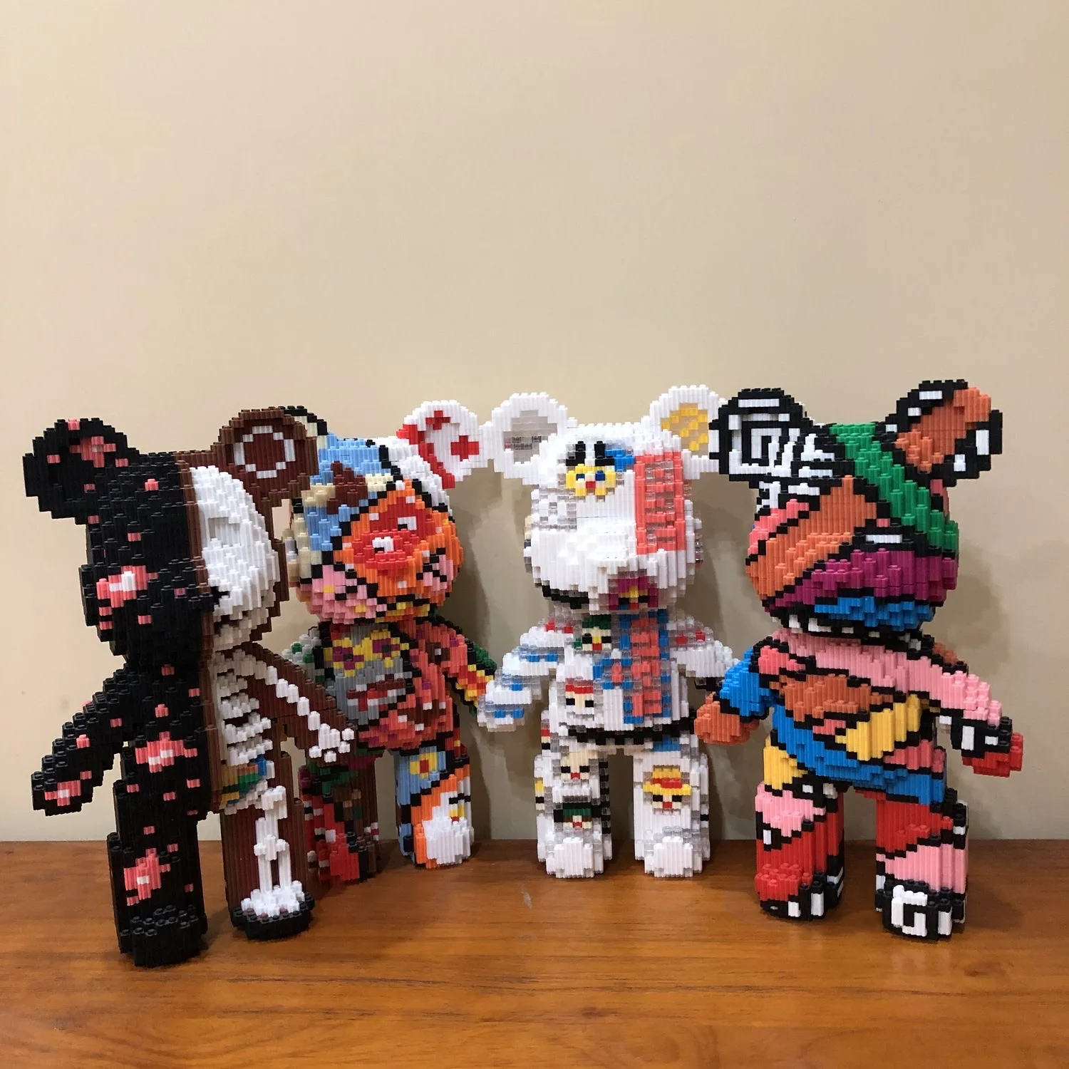 32Cm Crackling Bear Tiny Particles Building Block Assembly Educational Toys Boys and Girls Brain Birthday Gift Ornament Toy