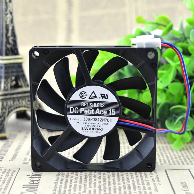 NEW ORIGINAL 109P0812M706 12V 0.09A 8015 80*80*15mm 8cm COOLING FAN