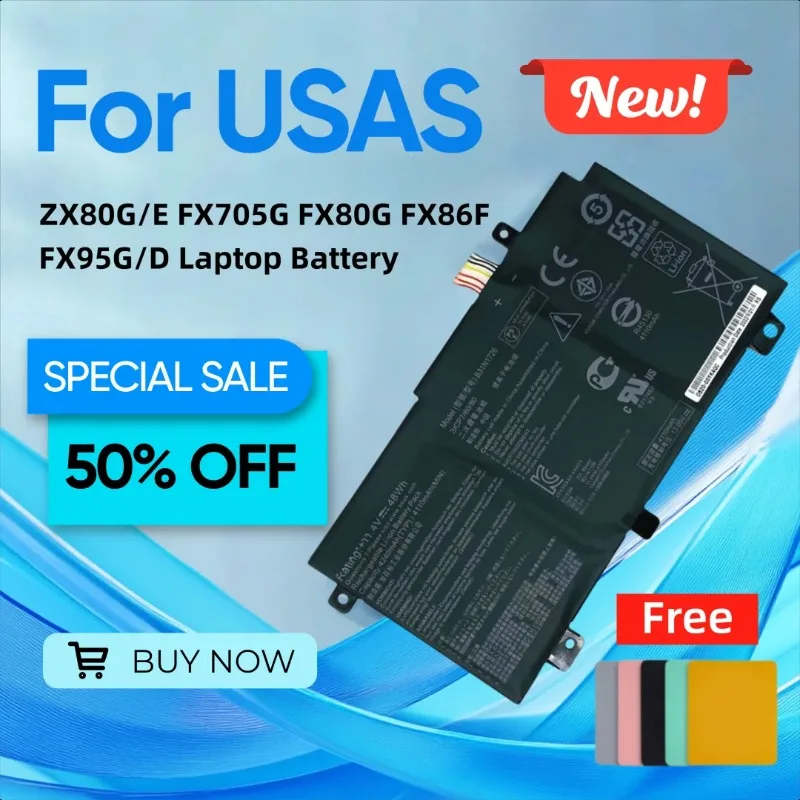 

For Asus ZX80G/E FX705G FX80G FX86F FX95G/D Laptop Battery B31N1726 Give Away A Mouse Pad