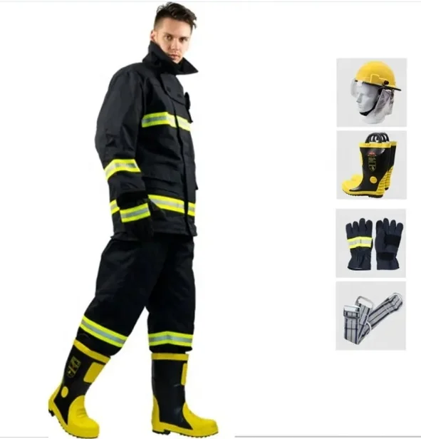 

Nomex Turnout Gear Fire Fighters Uniforms and Trousers Firefighter Clothing MED Fire Suit