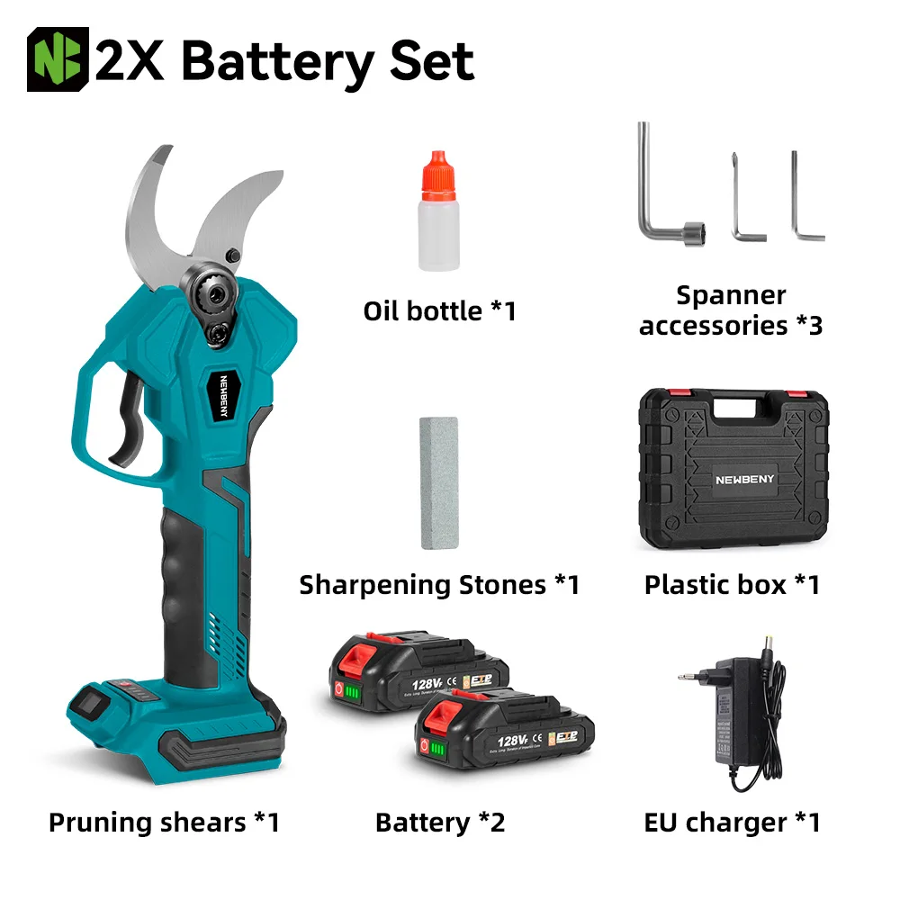 무선 4단 기어 휴대용 리튬 전기 전정가위 (마키타 배터리용 디지털 화면 디스플레이 포함)