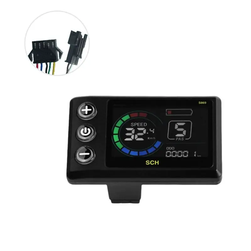 

NEW HOT In Stock-S869 Electric Bicycle LCD Display 24V-72V Electric Scooter LCD Color Screen Meter For Mountain Bike LCD Meter S