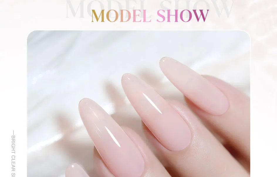 Clou Beaute Transparenter Französischer HEMA TPO FREIER Gel-Nagellack Durchscheinend Nude Rosa Rot Jelly Milchig Weißer Lack Farbige Nagelkunst – Detail 8