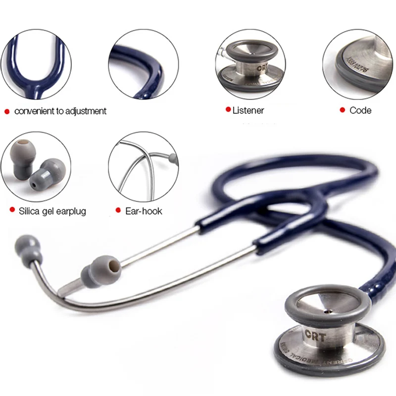 Carent Double Head Stethoscope Cardiology Professional Stethoscope for Doctor Nurse Veterinary Student Medical Equipment