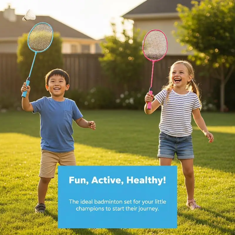 Kids Badminton Racket 2pcs With 3balls Starter Badminton Set Children Outdoor Sports Toy Indoor Game