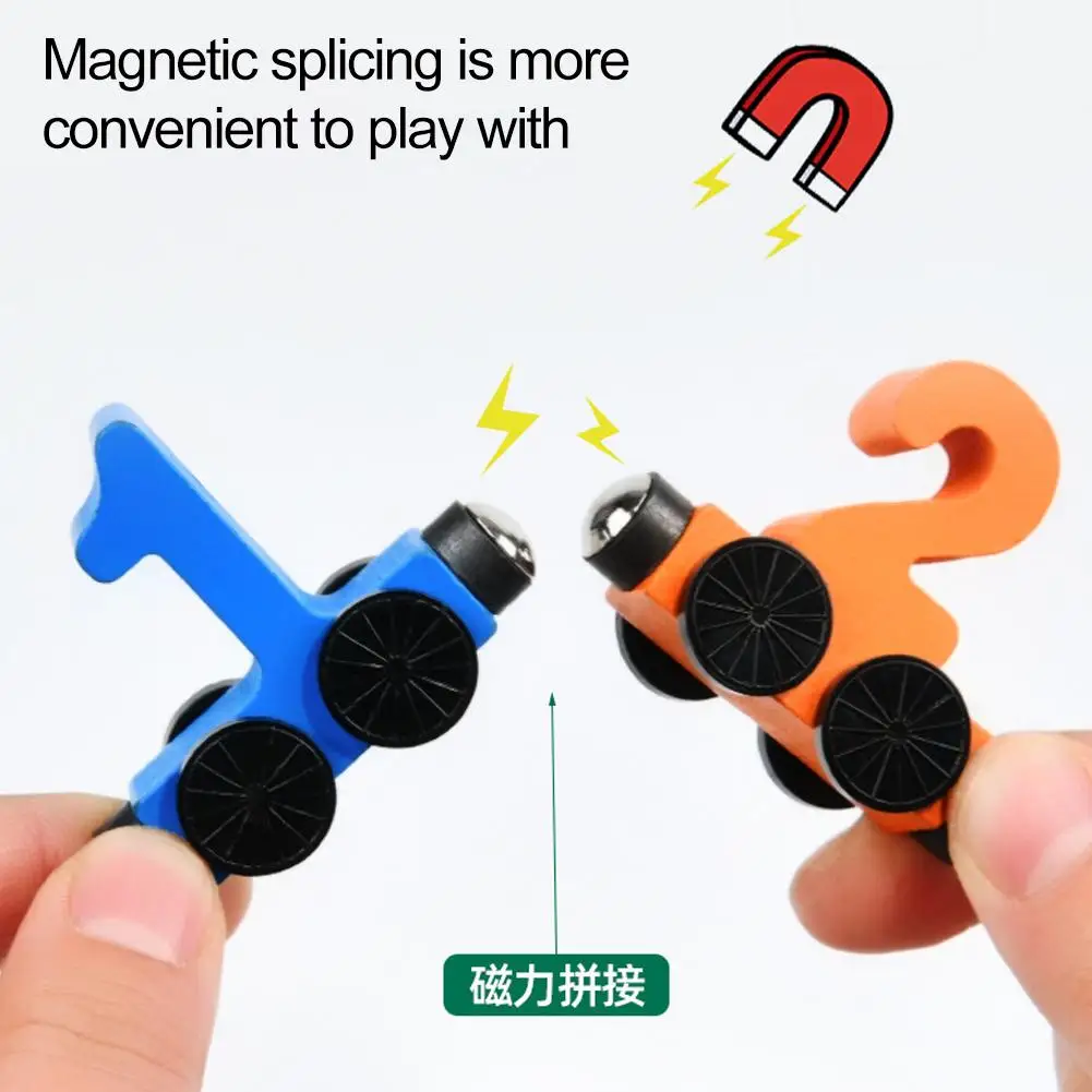 NEW Number Digital Magnetic Wooden Train Toys Colorful Building Blocks Educational Hand-eye Coordination Magnetic Digital Train