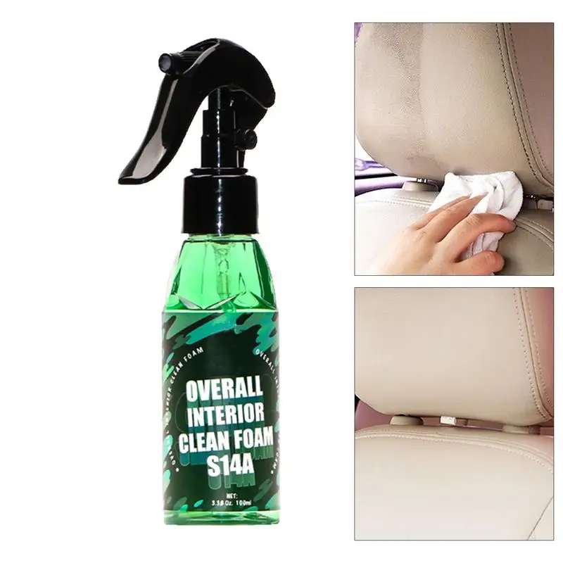 

100ML Car Foam Cleaner For Leather Seat Decontamination Multifunctional Car Interior Cleaner Spray Tool