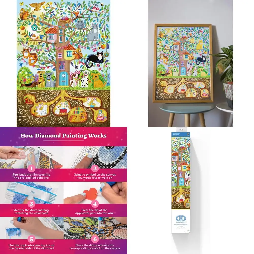 

Abstract Art Diamond Painting Kits for Adults: Relaxing Creative Craft Activity with Detailed Tree House Design