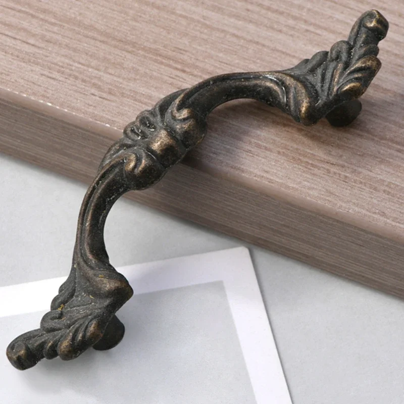 2pcs European style zinc alloy antique drawer home improvement Cabinet Wardrobe handle Strip European Furniture Hardware 52/83mm