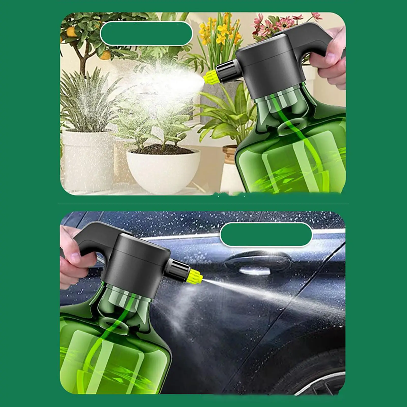 

Электрический садовый опрыскиватель 2л для ухода за газоном, портативный Mister, регулируемый опрыскиватель с зарядкой через USB для наружного газона, теплицы, прополки в помещении