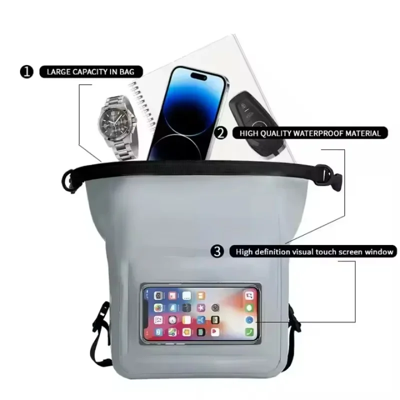 3L Multifunctional Dry Crossbody Refrigerated Bag Waterproof Surfing Inflatable Floating Saddle Bag Camping Accessories
