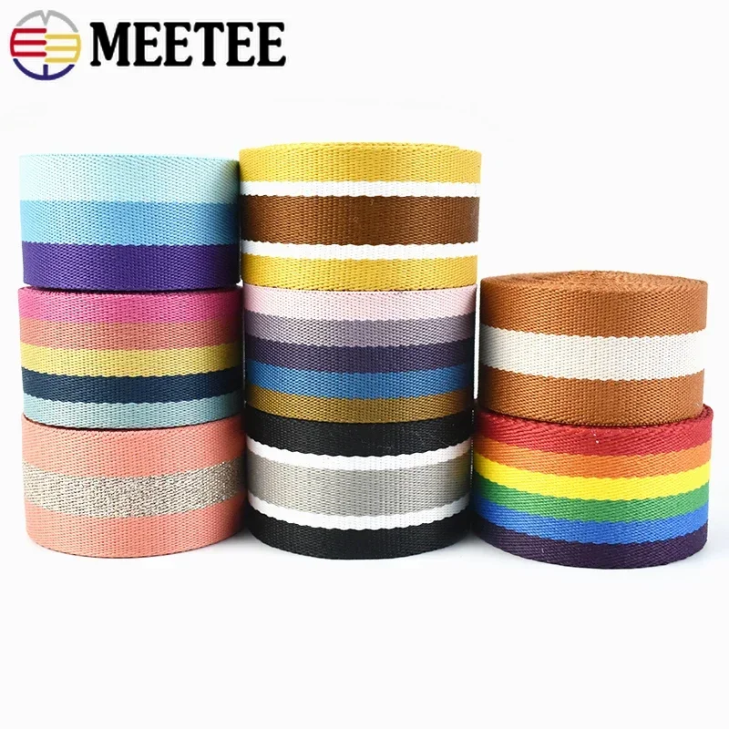 Meetee 1-10Meters 38mm Polyester Jacquard Webbing Strap Ethnic Luggage Ribbon Band Bag Garment Belt Tape Sewing Bias Accessories