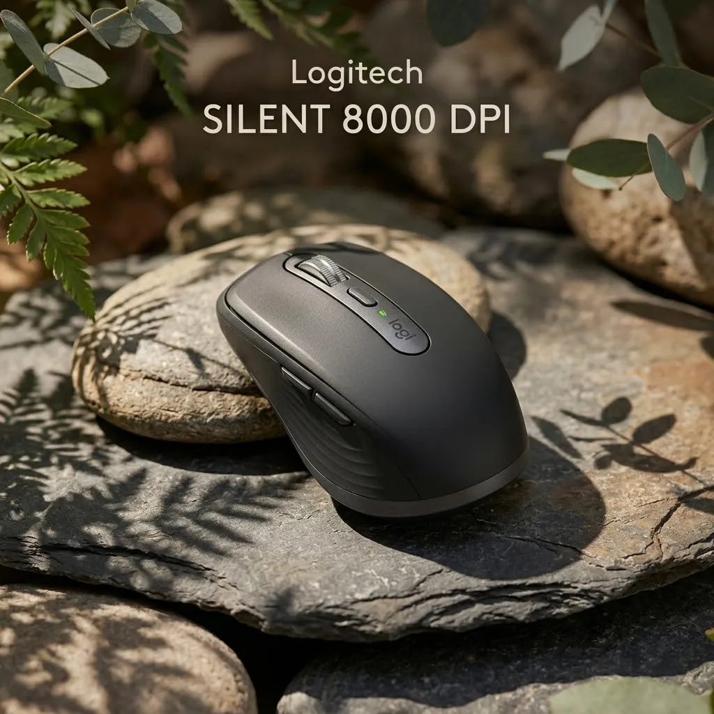 Logitech MX Anywhere 3S Wireless Mouse Multi-Device Flow Easy-Switch 8000 DPI Darkfield MagSpeed Silent USB-C Business Travel PC