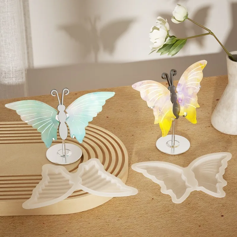 Pendentif en forme d'aile de papillon, ornement en gypse, moule en Silicone, bricolage d'aromathérapie, décoration de salle de printemps, moule en résine, artisanat de maison