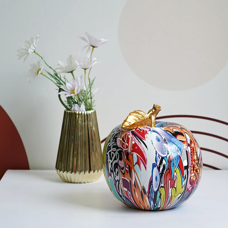 الإبداعية نقل المياه الطباعة الكتابة على الجدران محاكاة التفاح زخرفة غرفة المعيشة المنزلي مدخل خزانة التلفزيون مشهد الفاكهة ديكور