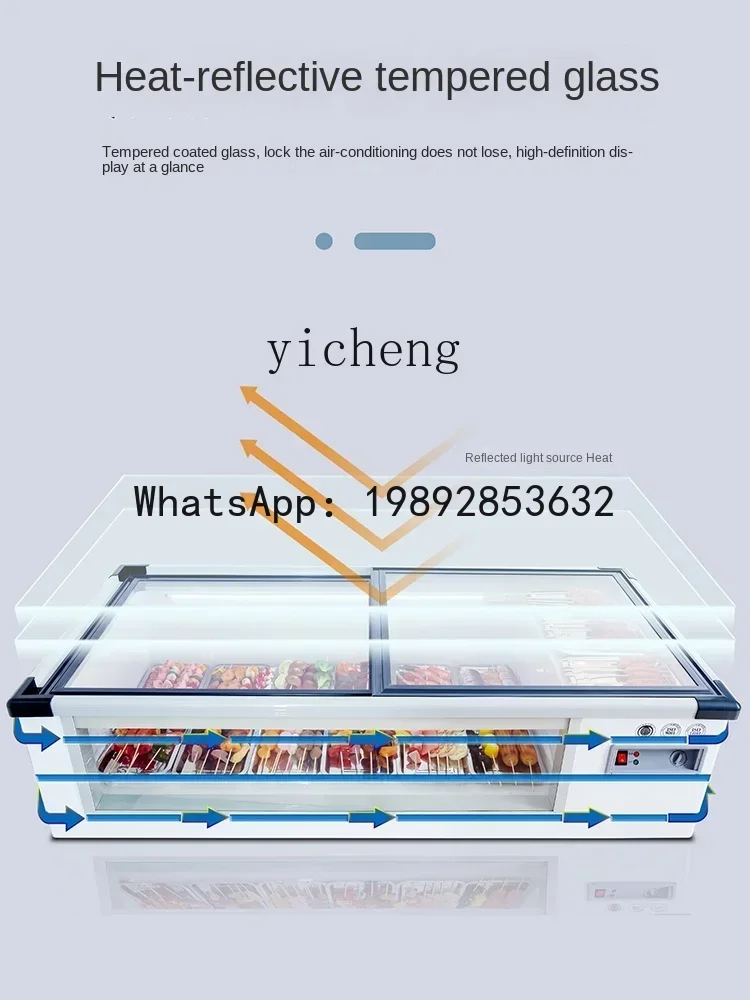 Stall Display Cabinet Skewers Barbecue Fryer Preservation Freezer Commercial Small Freeze Storage Refrigerator