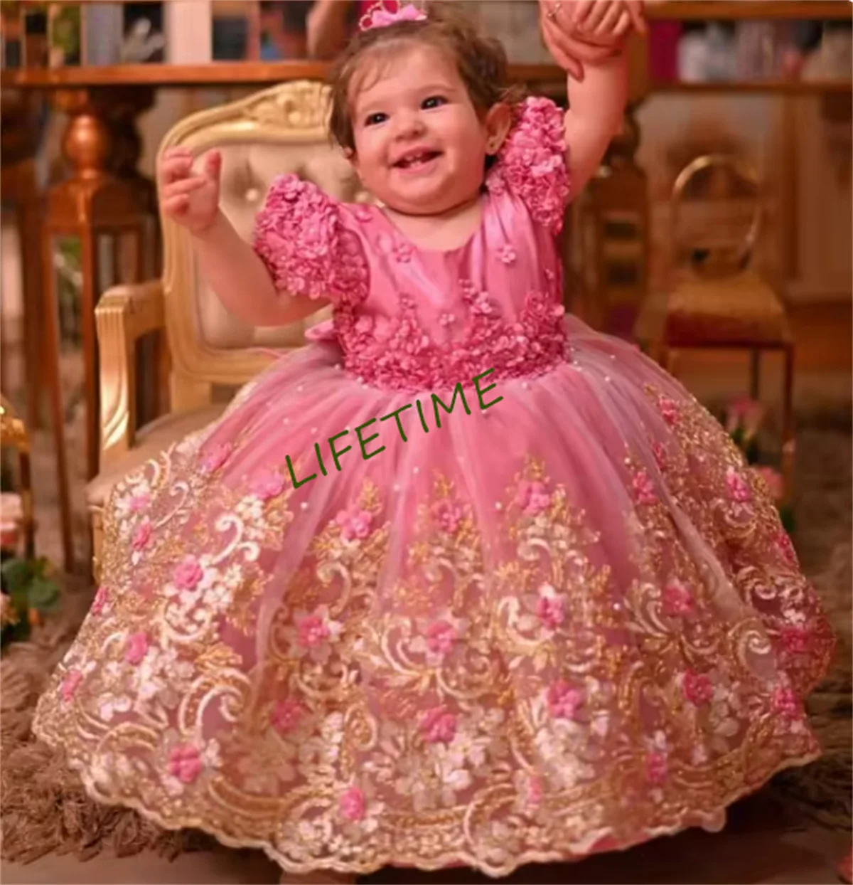 Vestidos de flores para niña para fiesta de boda, vestido de cumpleaños esponjoso personalizado, vestidos de primera comunión para chico de 1 a 14T 2024