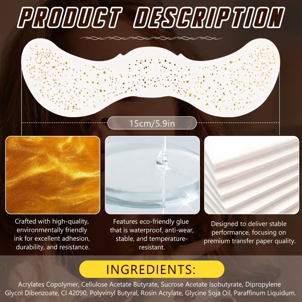 10 шт., металлические поддельные наклейки с веснушками, золотые, серебряные временные татуировки, горячее тиснение, патчи для макияжа лица, водонепроницаемые для женщин, вечерние