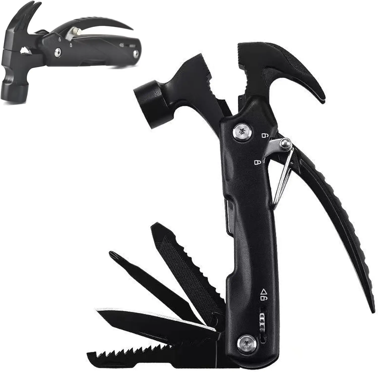

12-in-1 Camping Gadgets Hammer with pliers screwdrivers, Cool Gadgets Multi Tool Emergency Camping Equipment ideal gift for men
