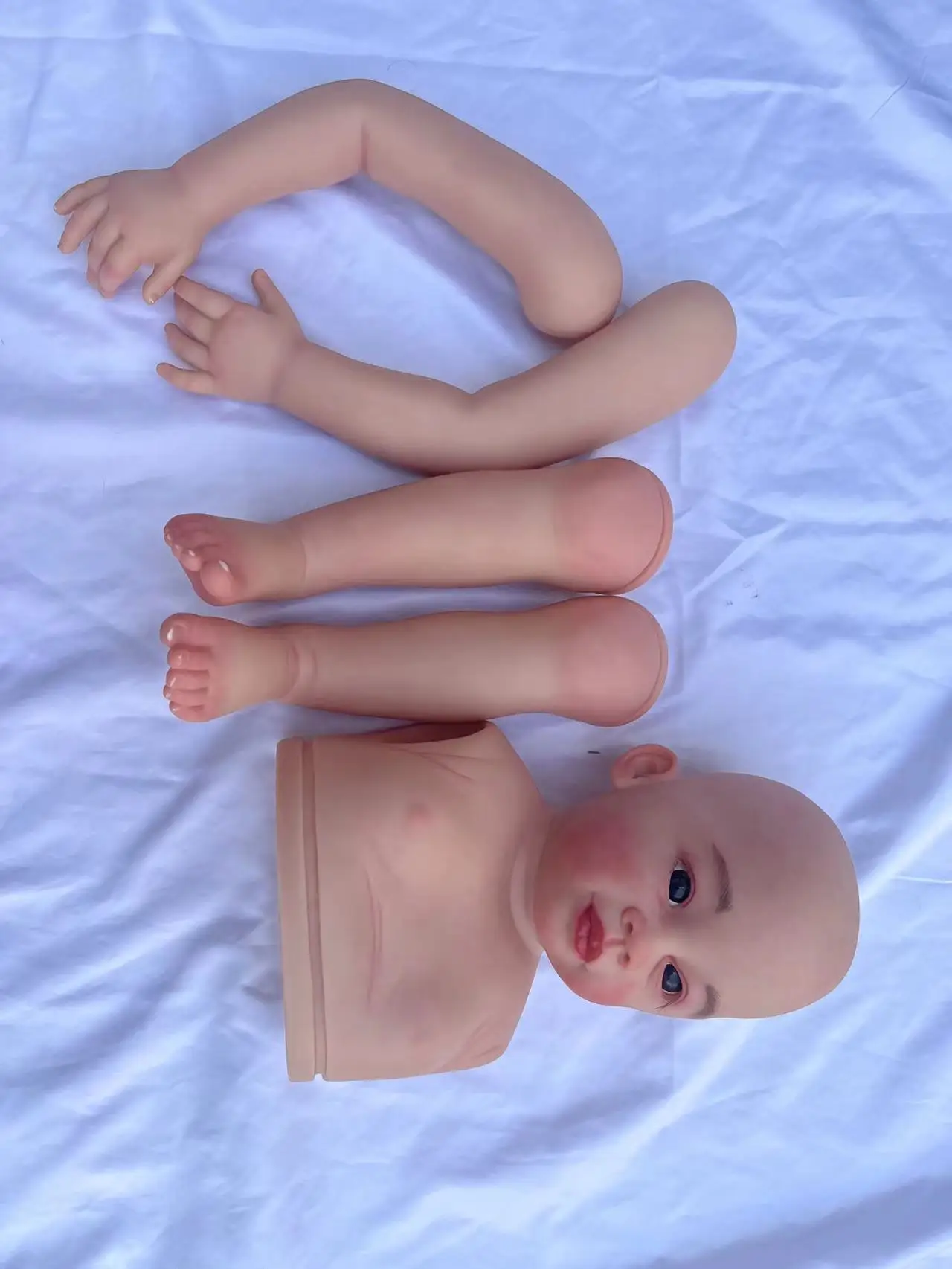 

FBBD Cusomized Limited Supply 32inch Reborn Baby Doll Meili With Hand-Rooted Hair Already Finished Doll With Dress Real Photos