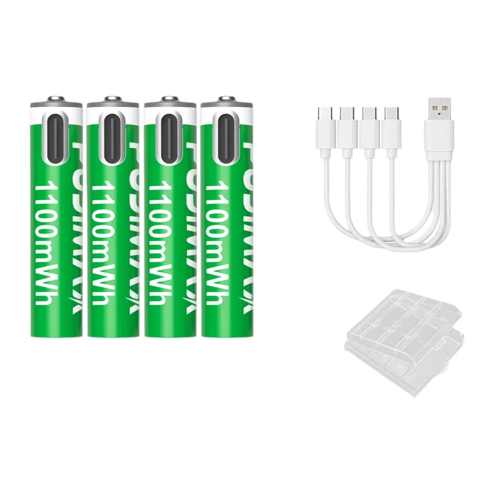 PUJIMAX 1.5V AA/AAA 4255mWh/1100mWh 1.5V Akumulator litowy ładowalny z szybkim ładowaniem Type-C, wysoka pojemność, do klawiatury elektronicznej — zdjęcie produktu 7