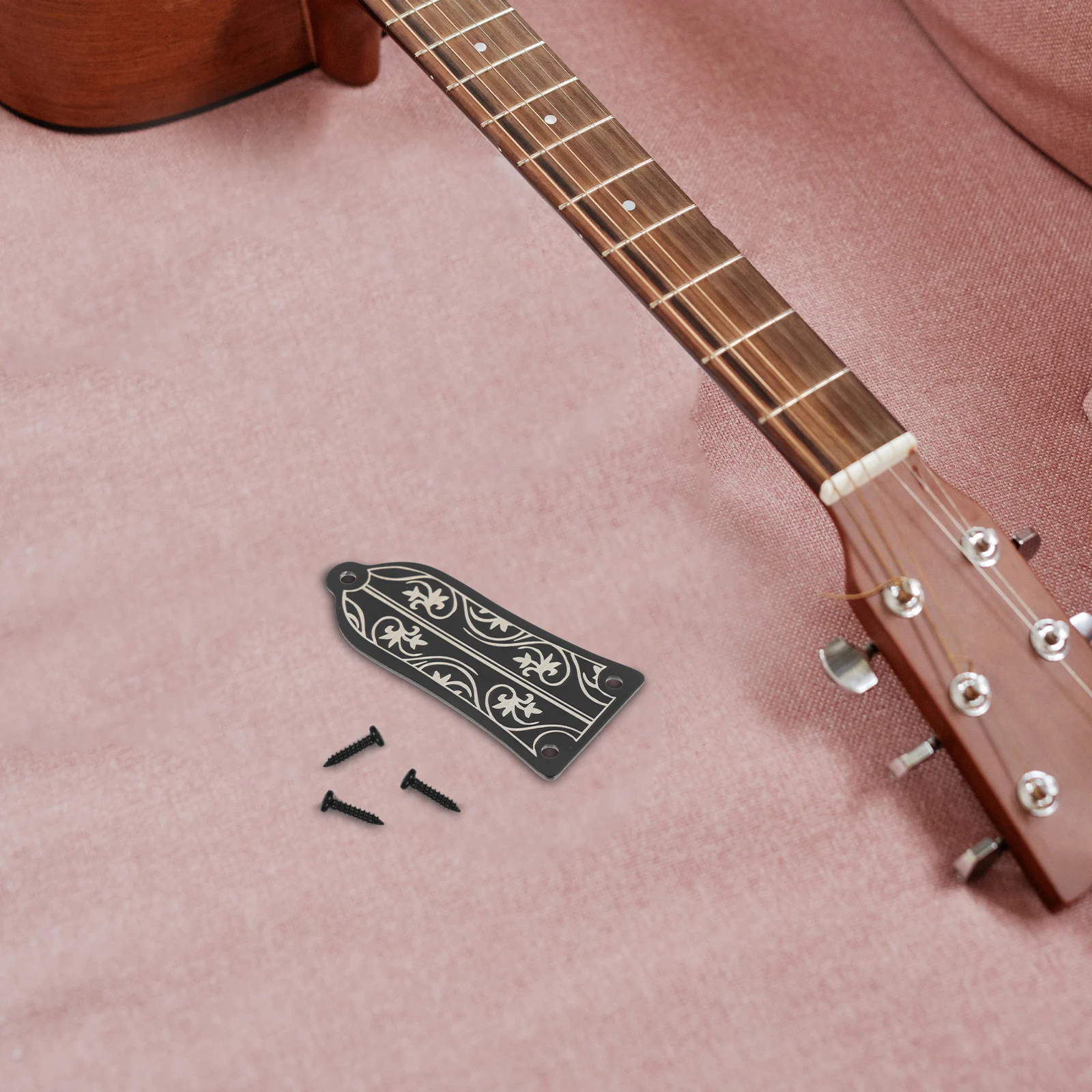 

Guitar Accessories Acoustic Truss Rod Cover Covers Metal Bass Electric Replacement for Black Part