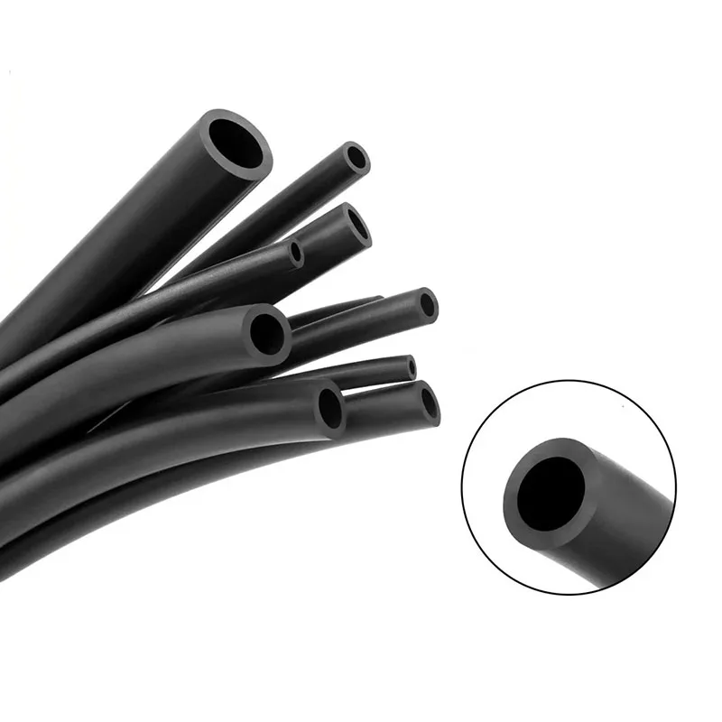 1Meter ID 2/3/4/5/6/7/8/10/12mm Fluorine Rubber Tube Fuel Hose-Engine Petrol Biodiesel Acids Fuel Line Black